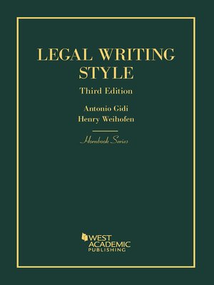 cover image of Legal Writing Style